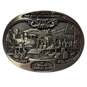 9:45 Accommodation Belt Buckle Edward Lamson Henry American West Train Station